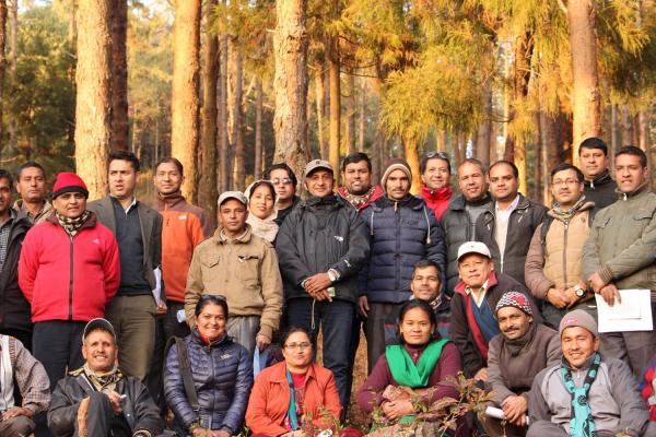Field day in Kavre District on Active and Equitable Forest Management attended by various government agencies, non-government organisations, community forest user group representatives, district and national media representatives.