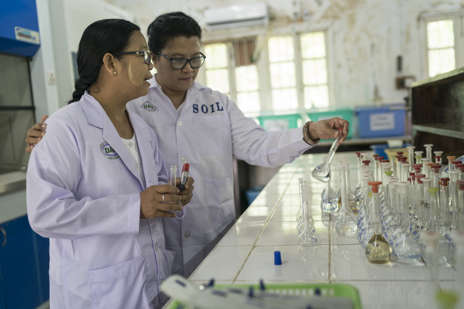 two people in laboratory