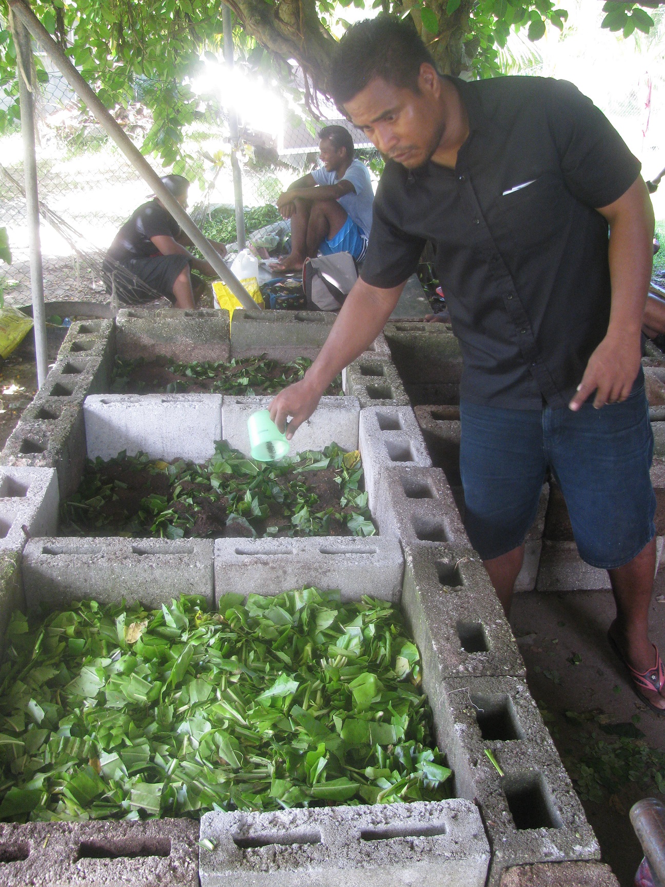 working with compost