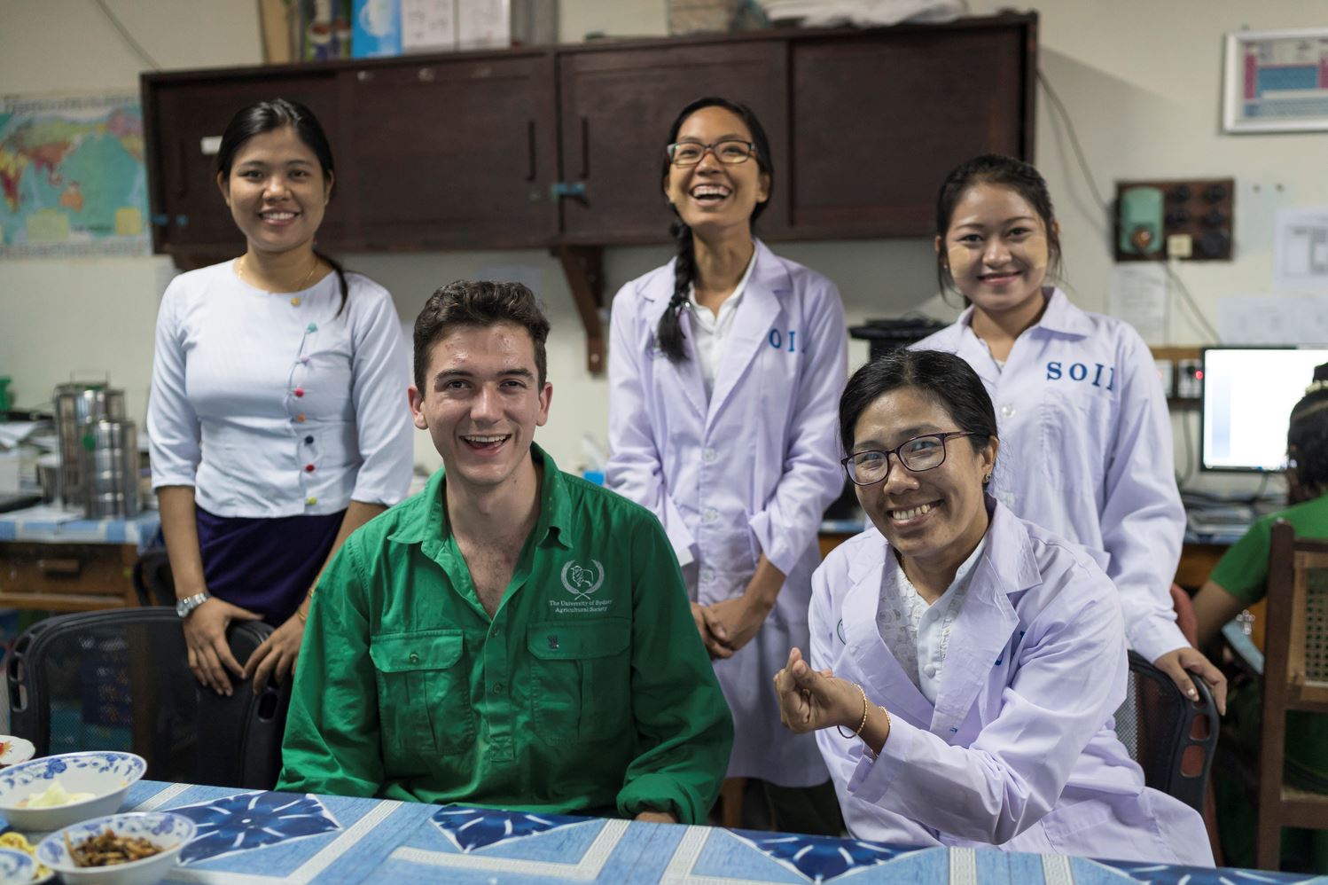 researchers in lab