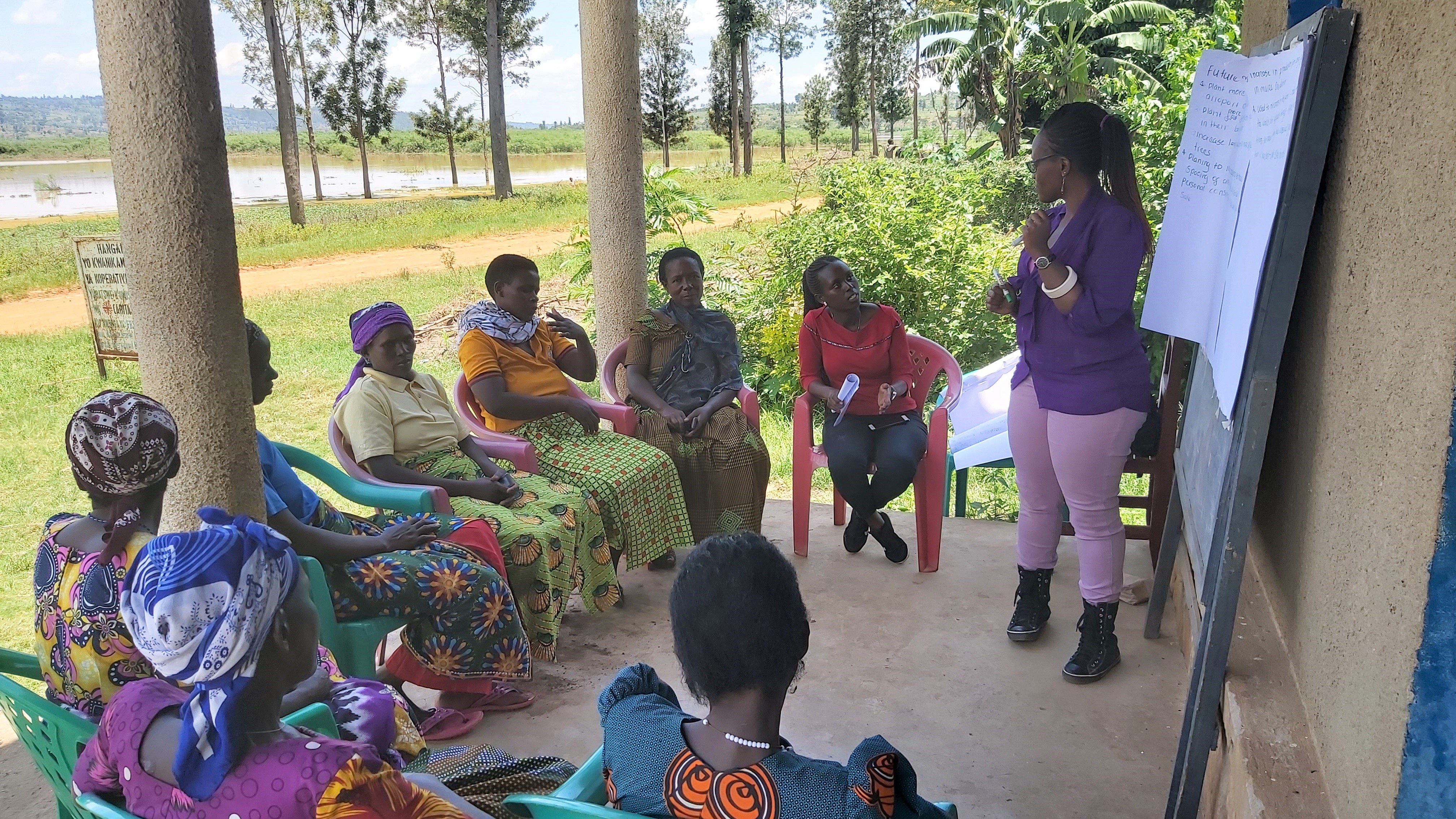 Farmer Group Discussions during impact assessment study in Juru Sector Rwanda _Photo by Ruth Kinuthia