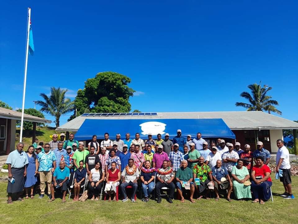 Group photo in Fiji following soil training