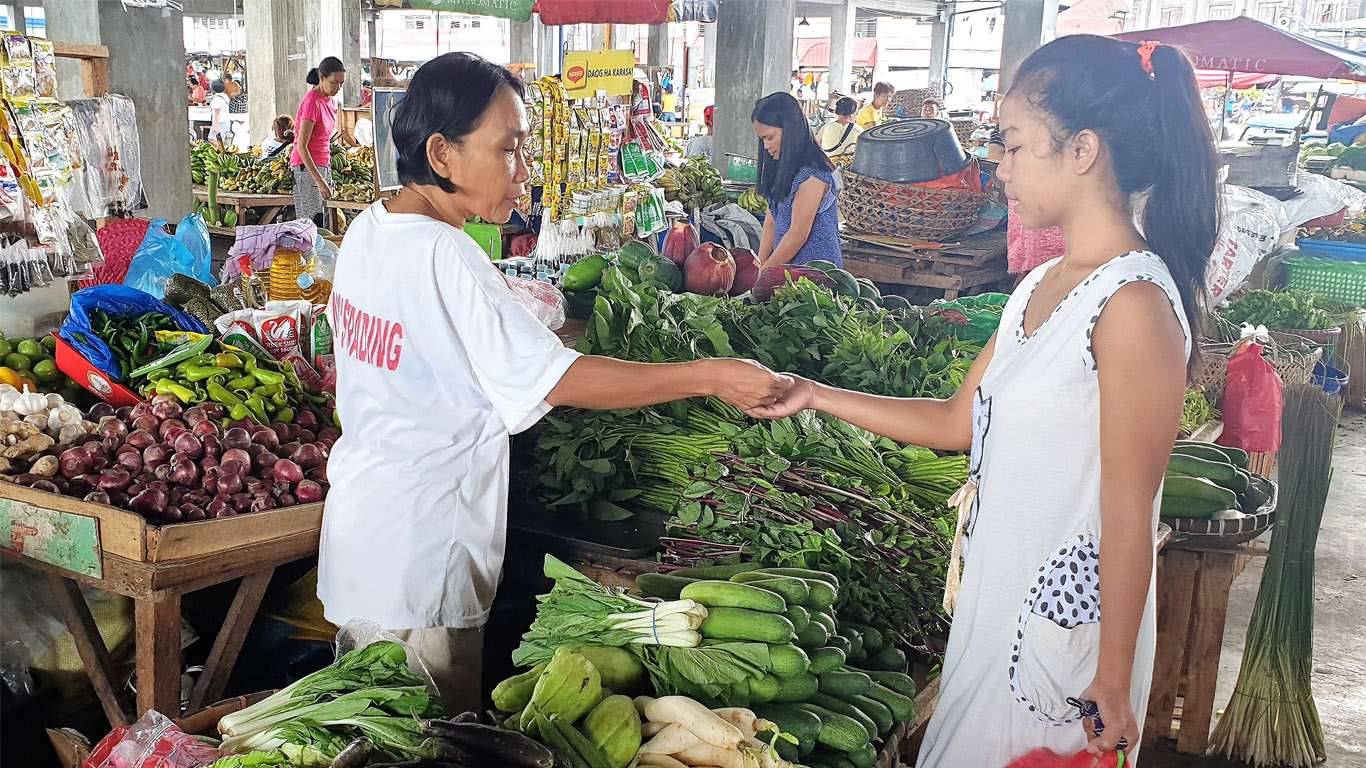 Public market in Tacloban City, Leyte, Philippines.