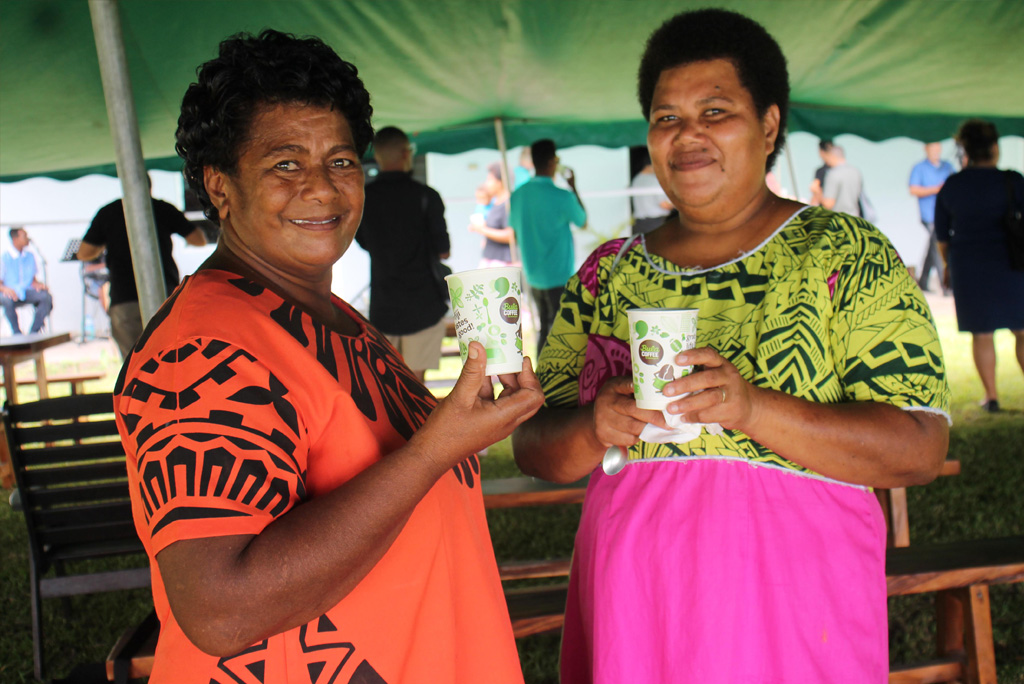 Bula Coffee is not only providing employment opportunities for the women through coffee picking but also empowering them to learn about how to grow coffee.