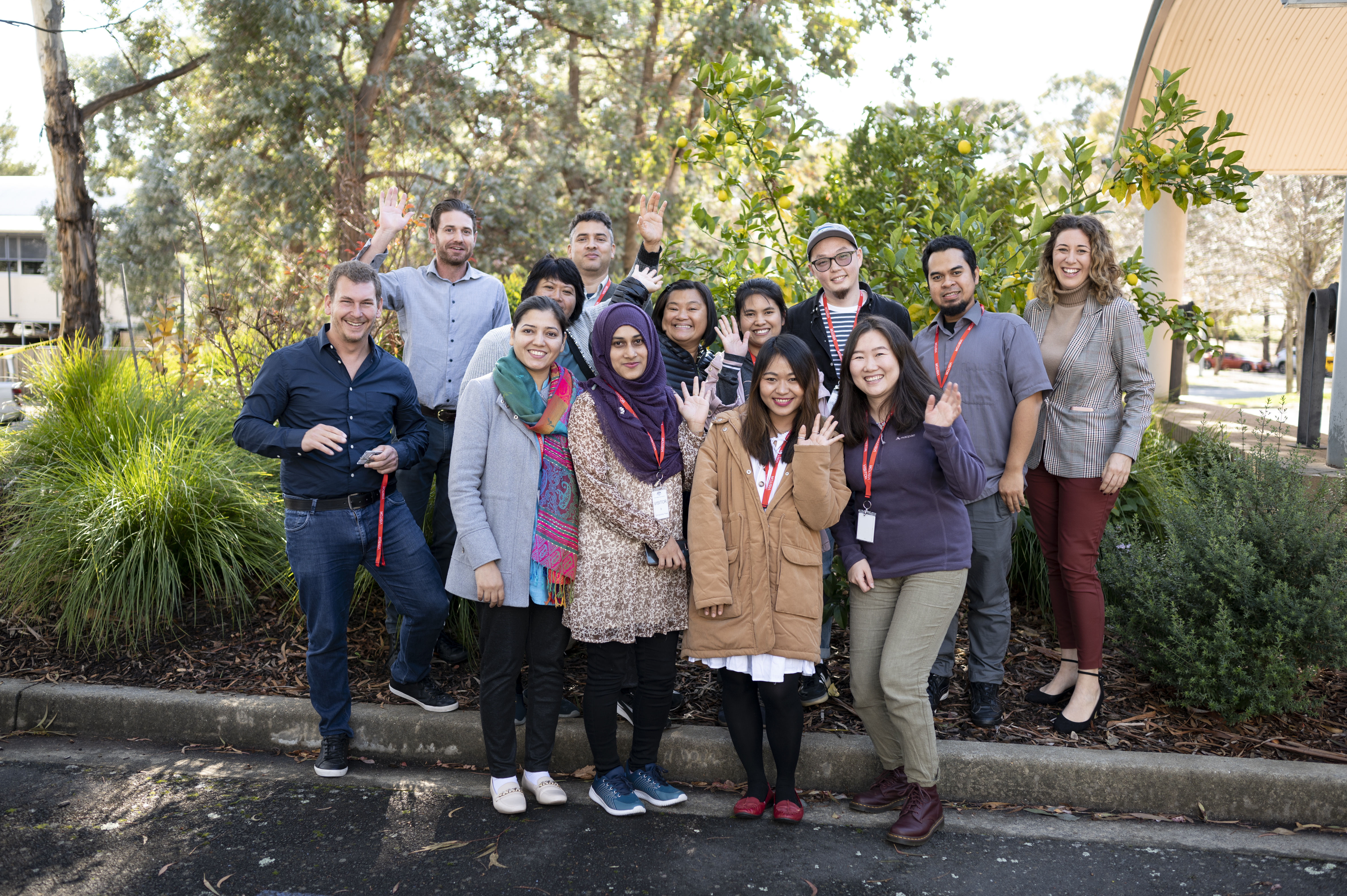 Group of people smiling