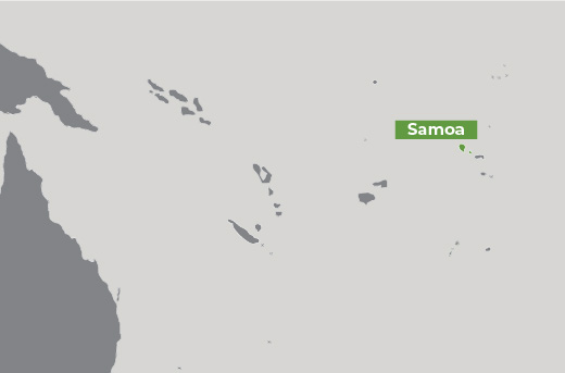 Map showing Samoa