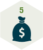 An illustration representing a money bag.