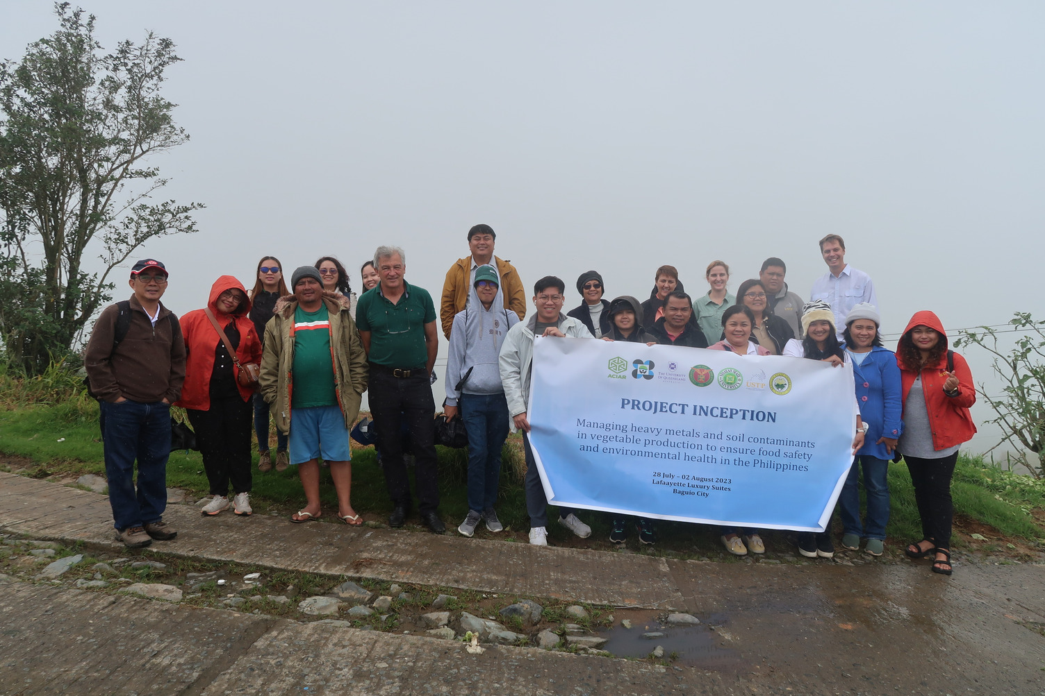 Australian and Philippine project team researchers visit an upland vegetable farm in Benguet Province, Philippines.