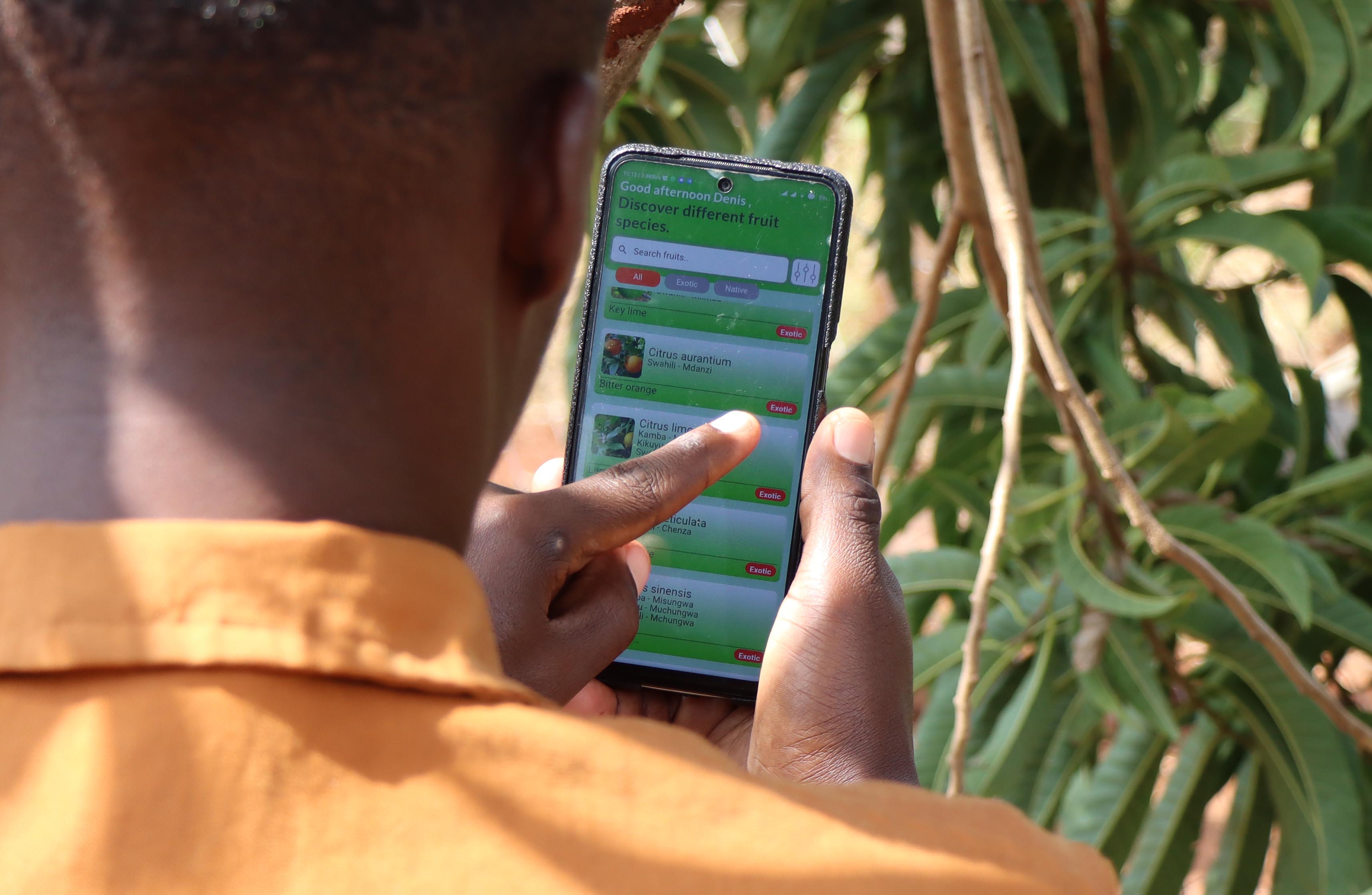 Forestry Smartphone app being using