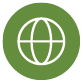 an illustration of a globe with meridians and latitude lines