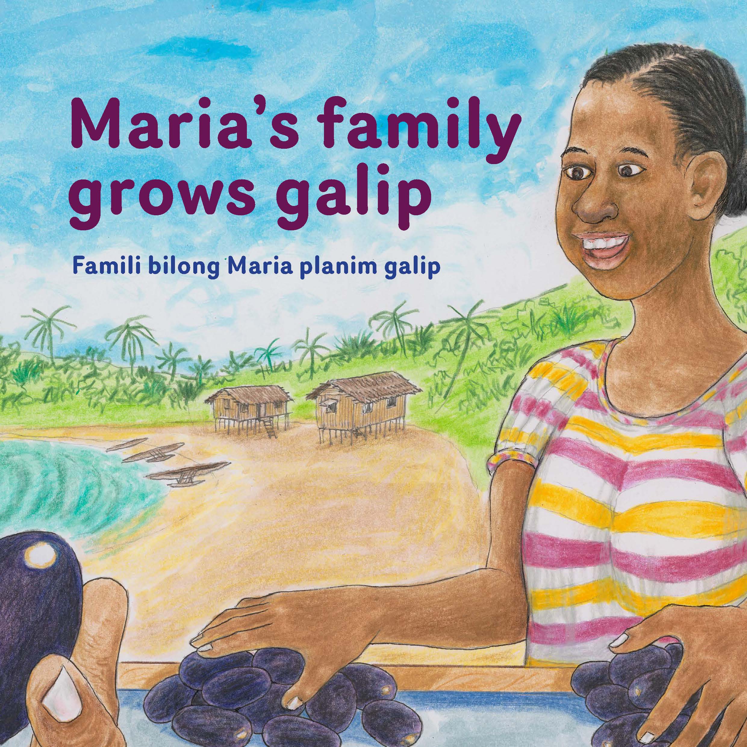cover page showing a woman holding a tray of galip nuts