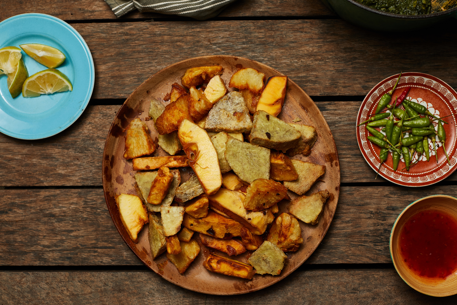 Plate of vegetable chips
