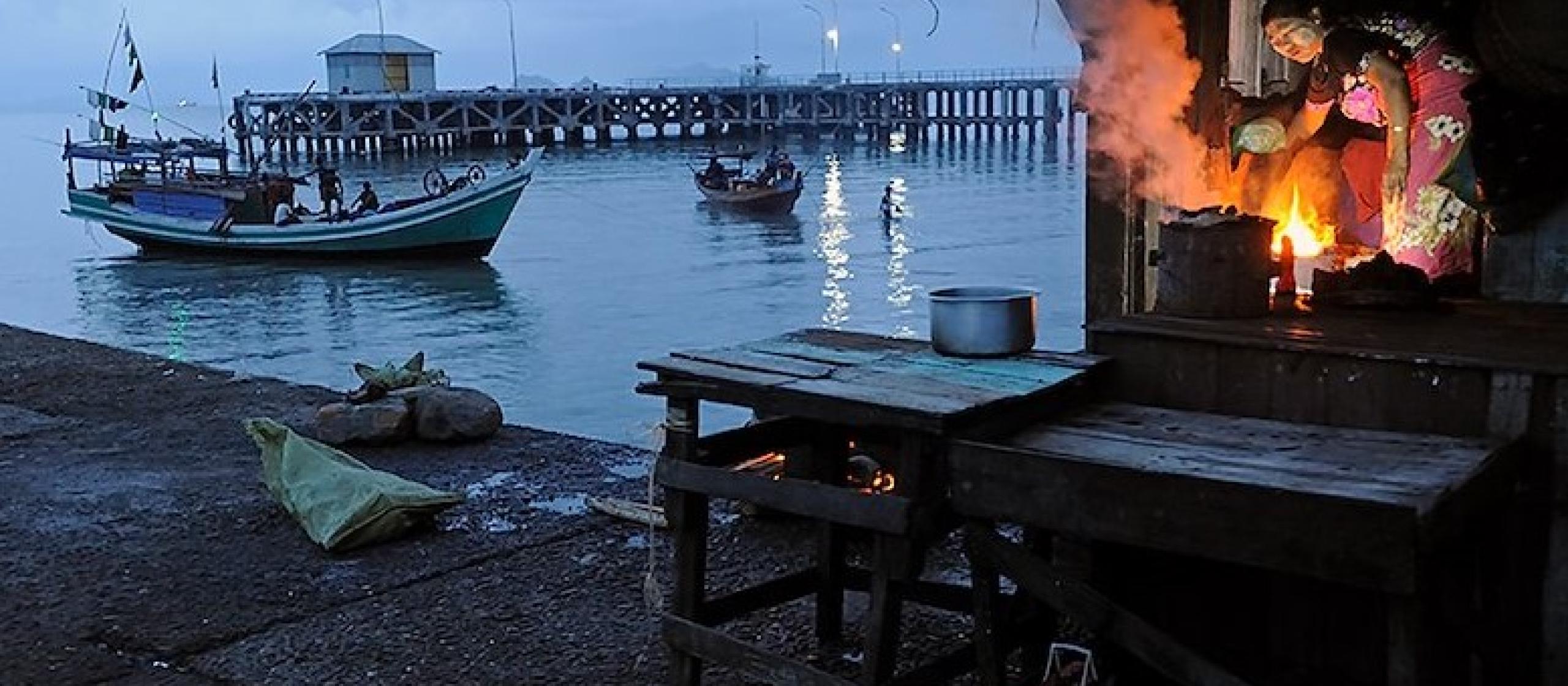 A fishing hut in Myanmar