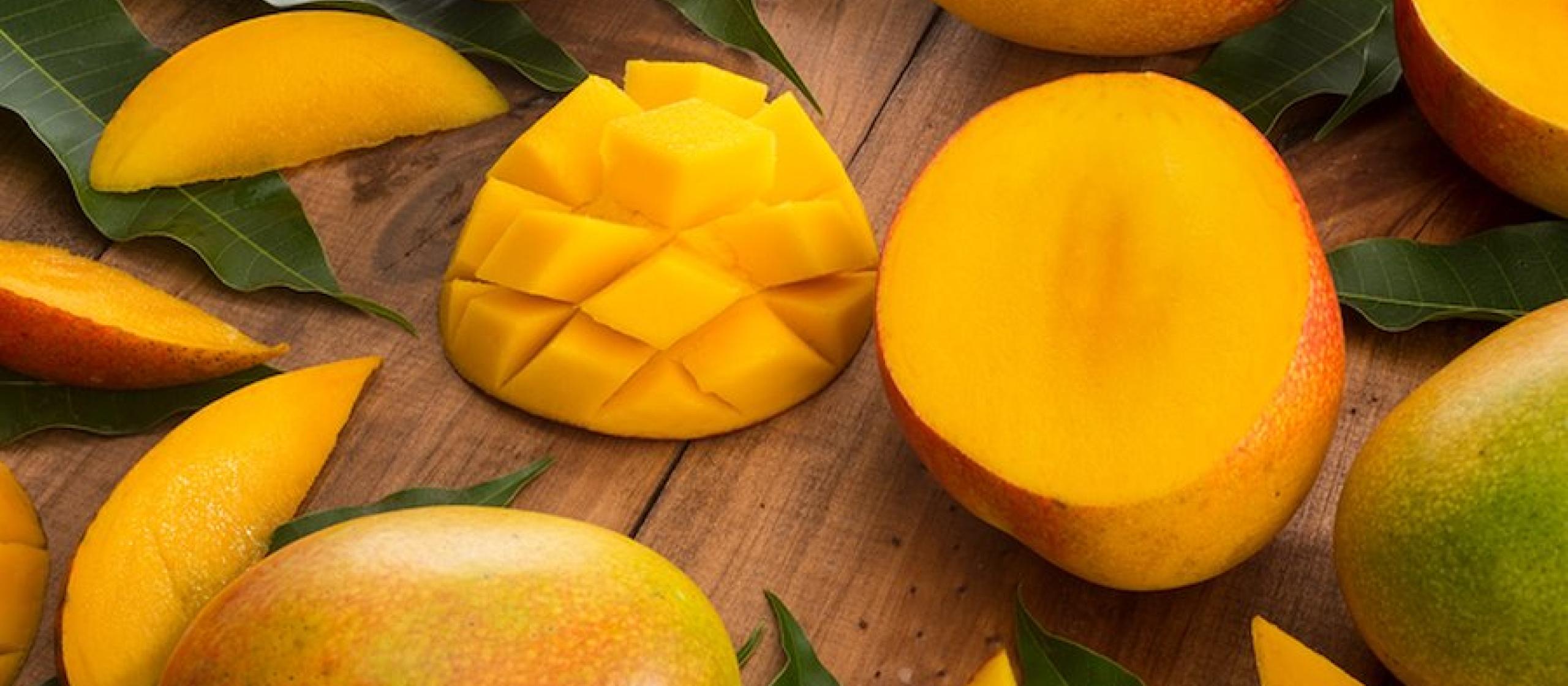 Mangoes cut open