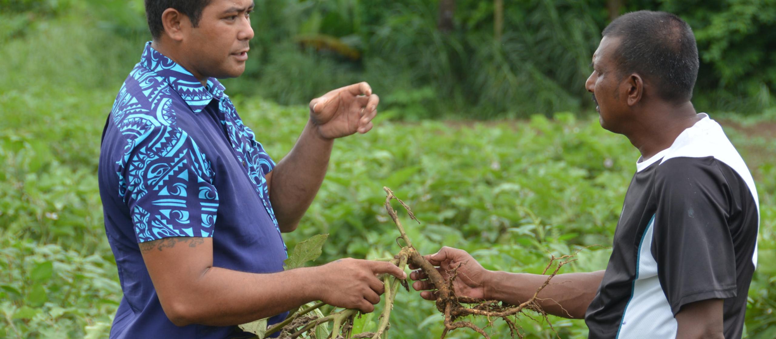 Mani Mua with farmer 