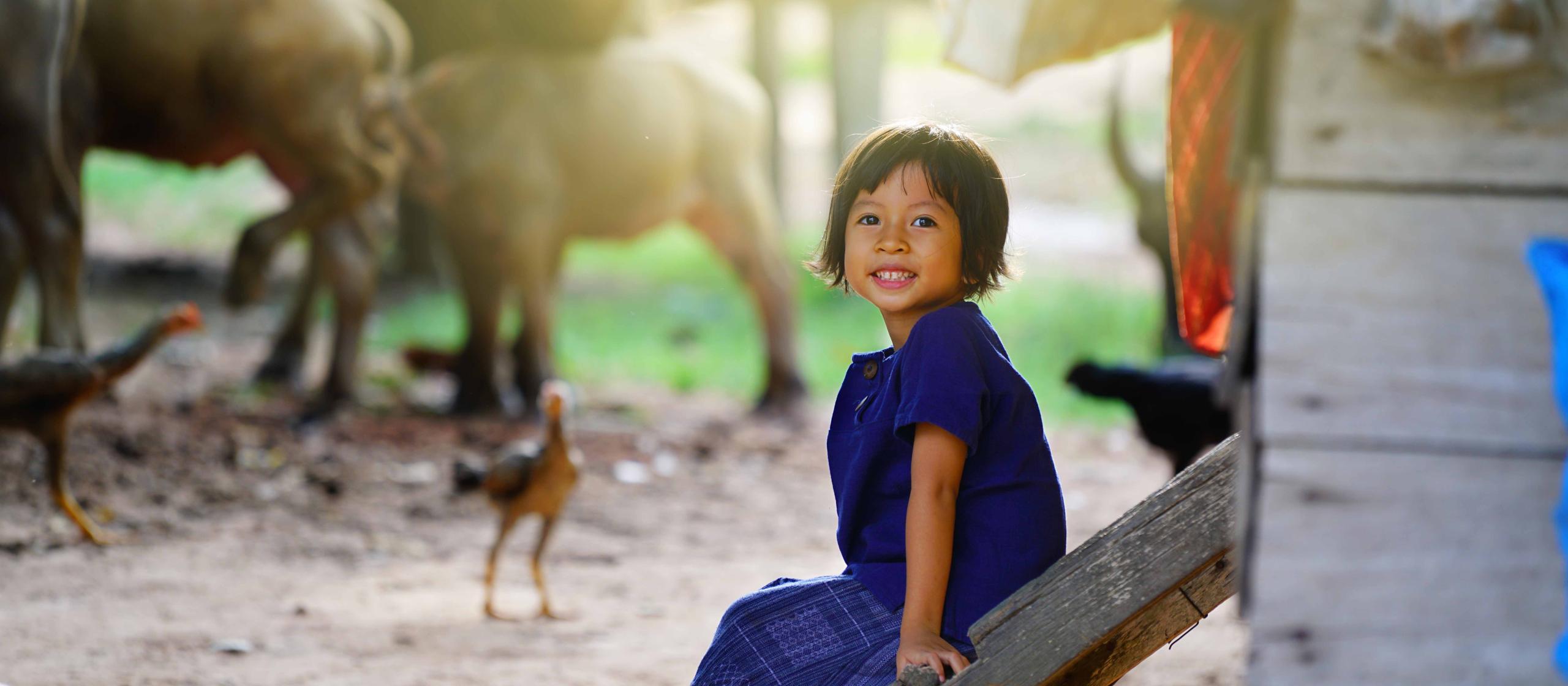 girl in village 