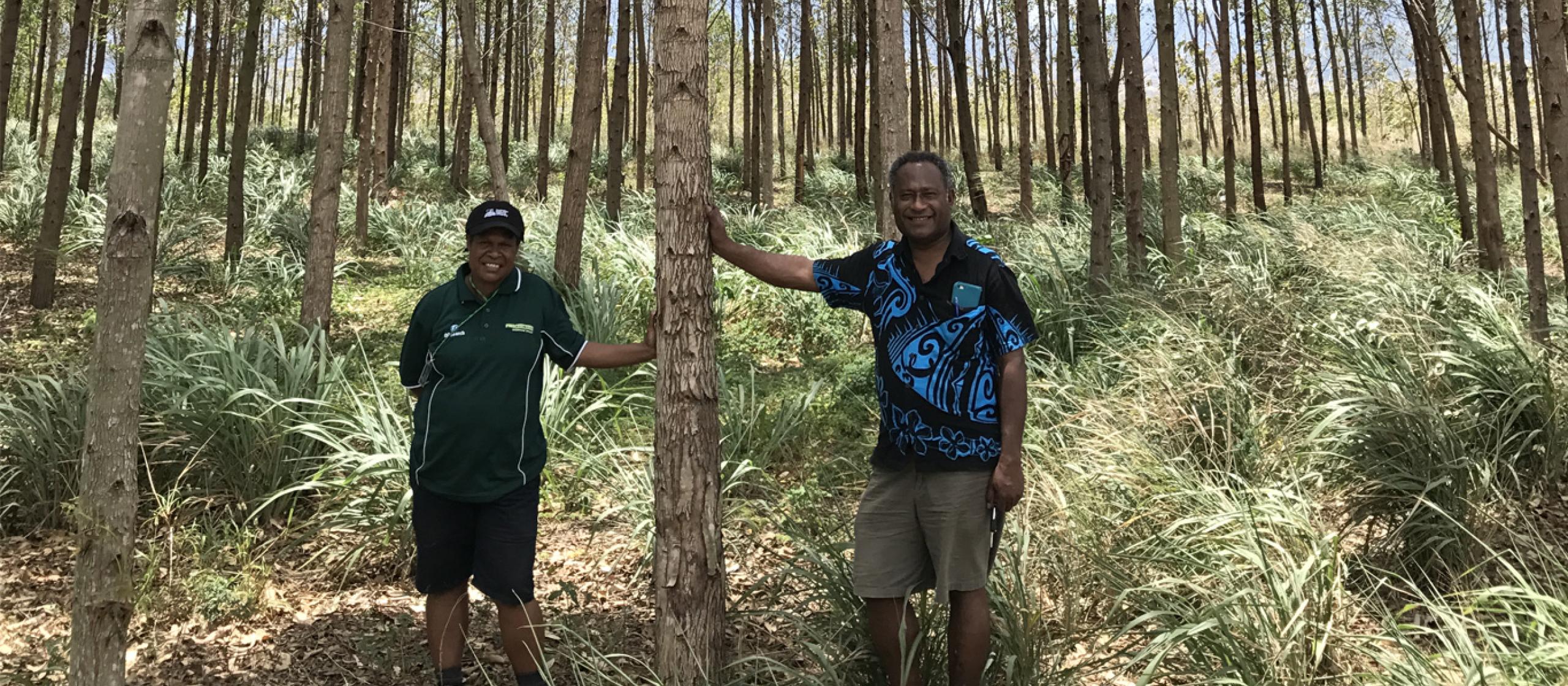 In Papua New Guinea, Gorethy Dipsen and Kulala Mulung both completed tertiary studies under the JAF scholarship program, learning valuable scientific skills that further assisted forestry projects in PNG.