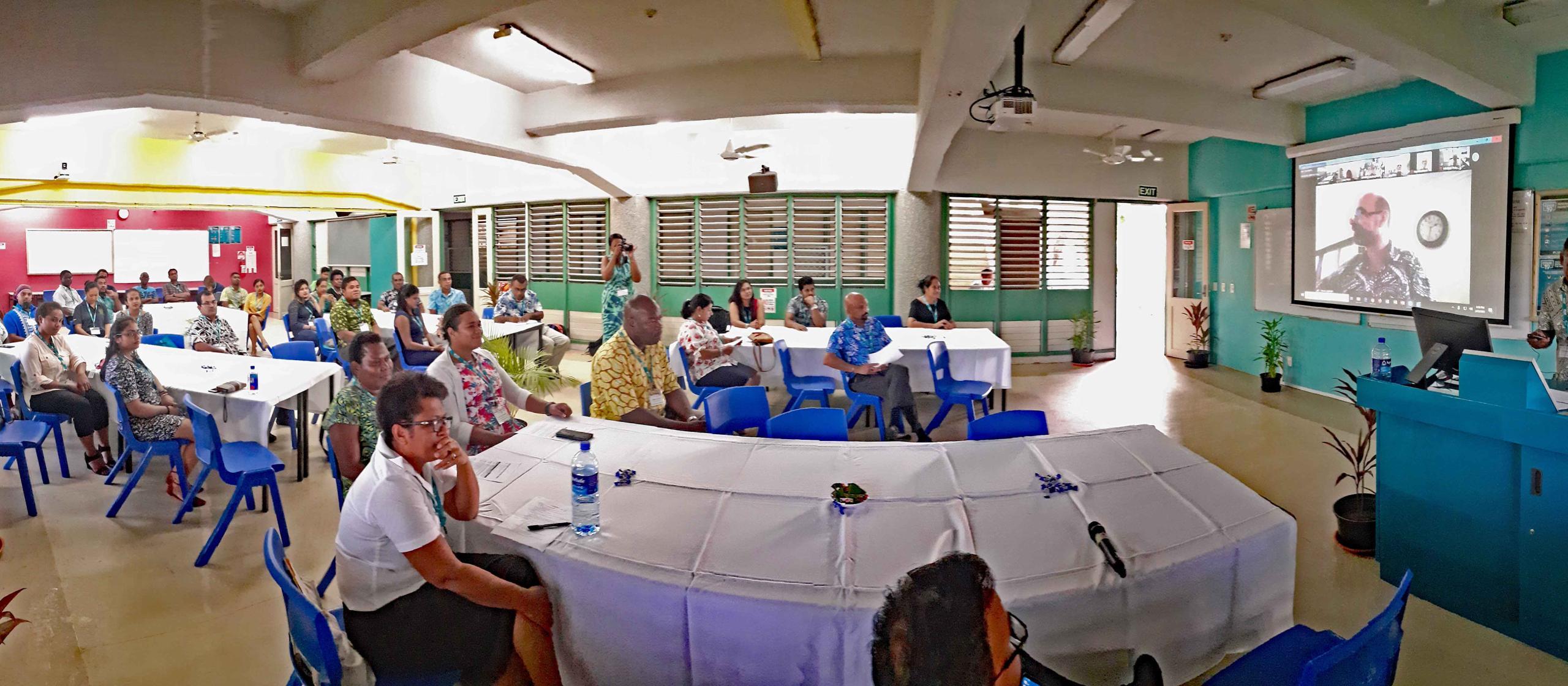 PASS scholars participate in an induction session before commencing their study. Photo: Richard Markham.