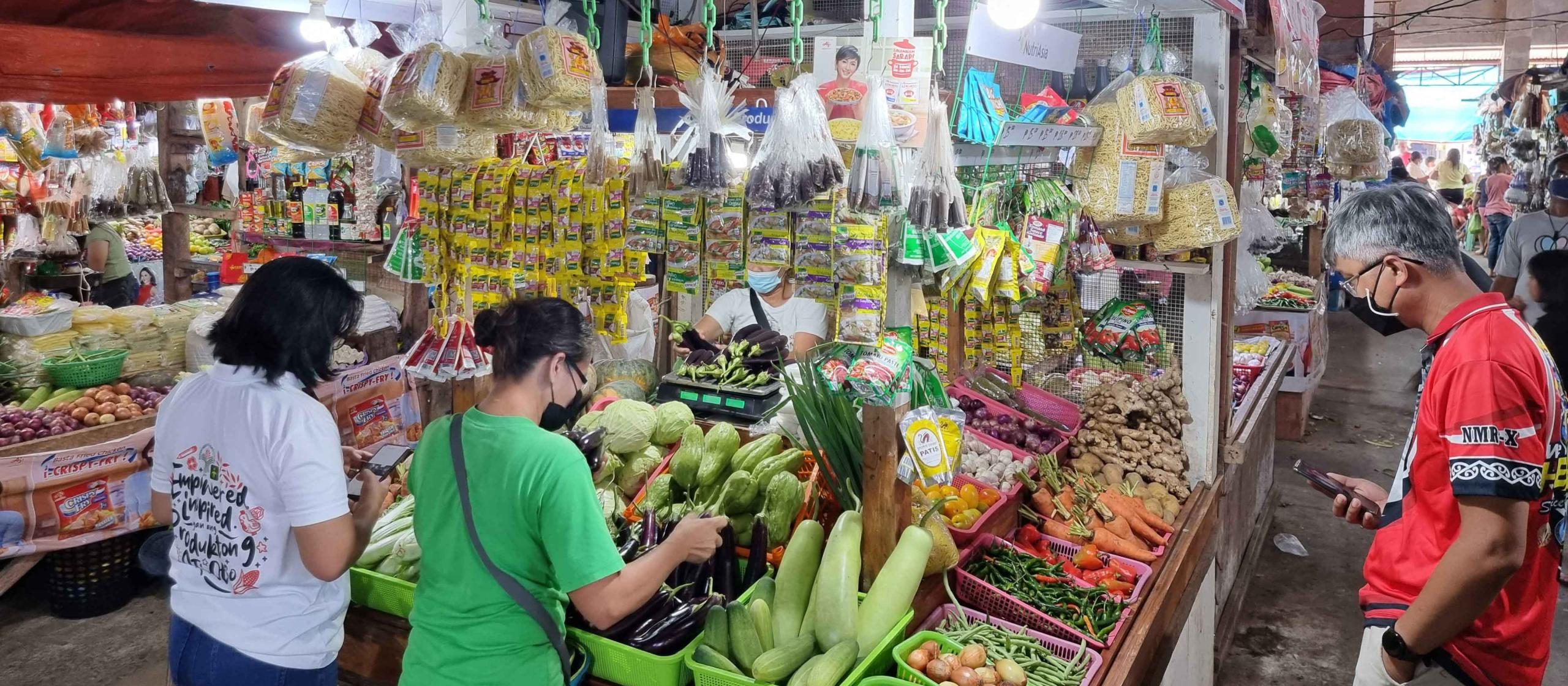 Rodelina’s Fresh Vegetable stand selling PhilGAP certified vegetables at the Baybay markets, Leyte.