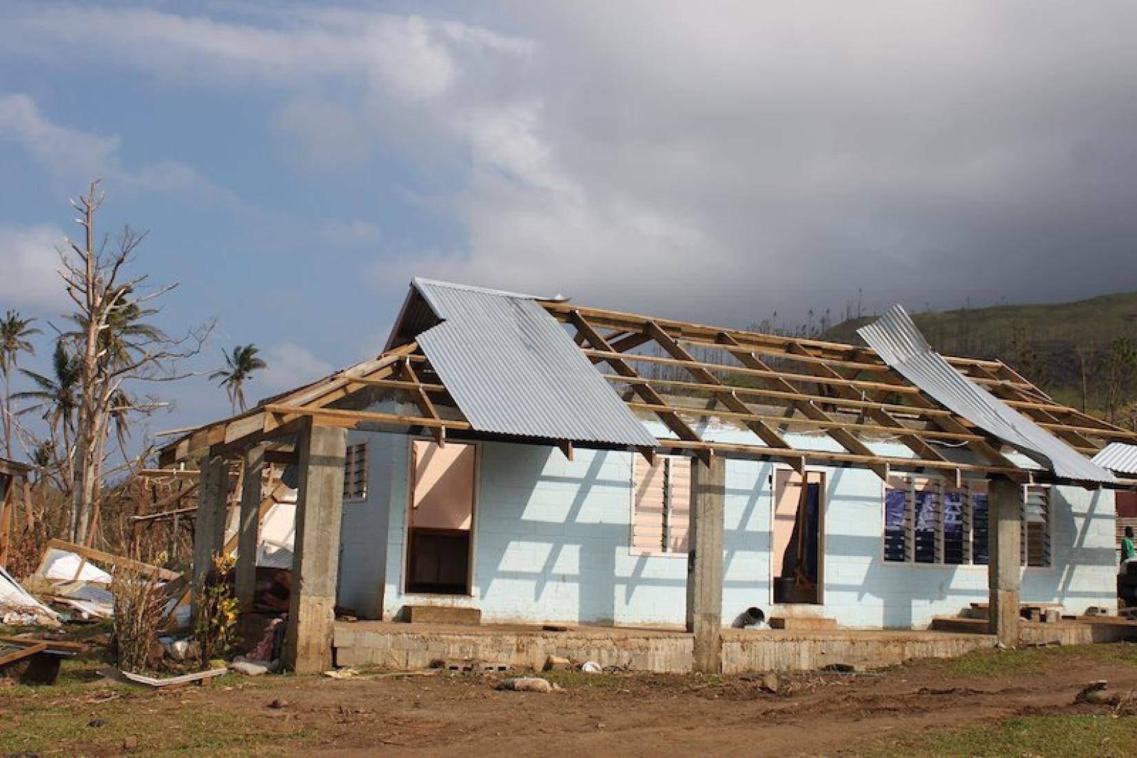 Damage from tropical cyclone Winston that struck Fiji in 2016. Image: DFAT