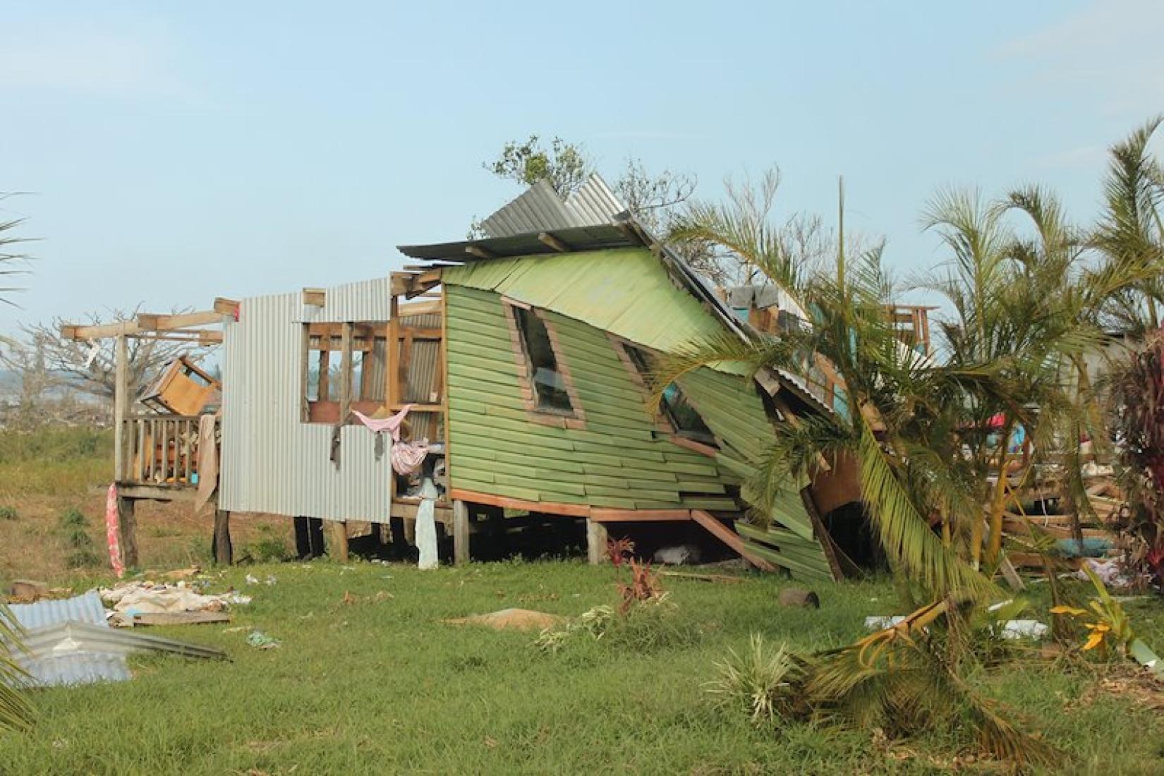 Damage from tropical cyclone Winston that struck Fiji in 2016. Image: DFAT