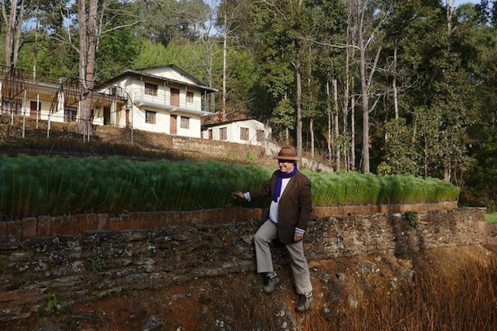 ACIAR CEO Andrew Campbell  at the NAFP established a forestry nursery and training centre at Patlepani near Chautara.