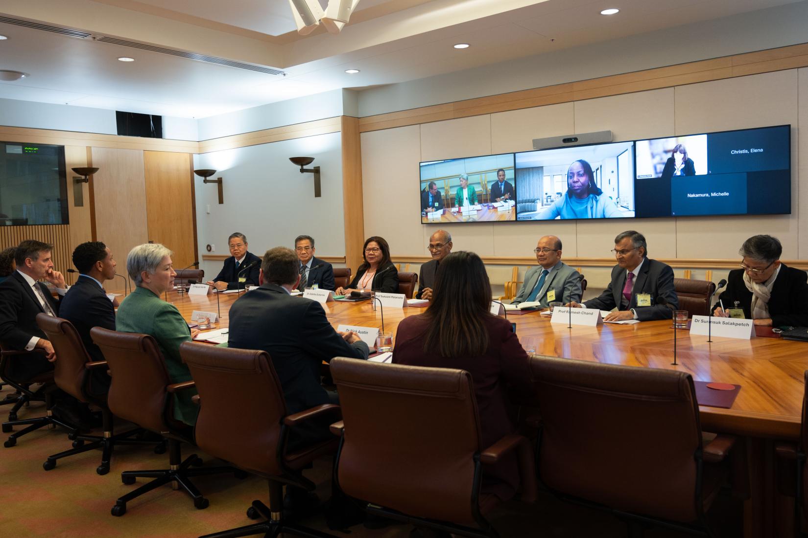 Australia’s Policy Advisory Council member meeting with the Minister for Foreign Affairs, Senator Penny Wong at Parliament House