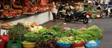 vegetables stacked for market