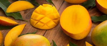 Mangoes cut open