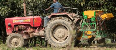 farmer on tractor