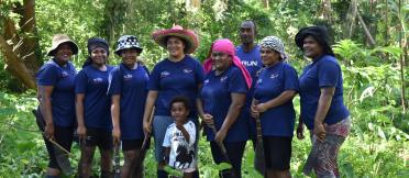 The NWC members pose for a photo. Due to the results the women are achieving, the village has increased the agroforestry acreage from one acre to ten acres in just four years.