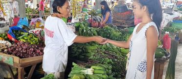 Public market in Tacloban City, Leyte, Philippines.