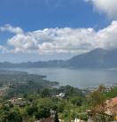 View of a lake in a tropical landscape