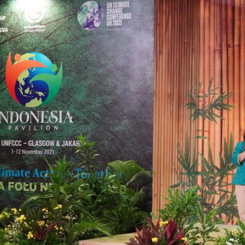 Indonesian researcher speaking 