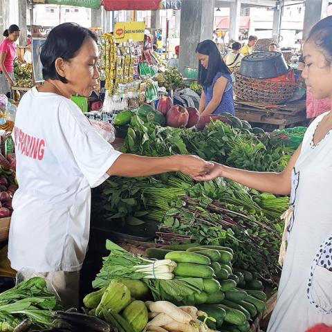 Public market in Tacloban City, Leyte, Philippines.