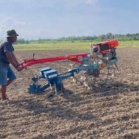 Farming innovations, like this Thai seeding machine being tested on Timor-Leste's south coast, can help reduce labour demands and boost on-farm productivity.