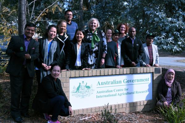 General Manager, Outreach and Capacity Building, Eleanor Dean (middle) with the 2018 cohort of John Dillon Fellows.