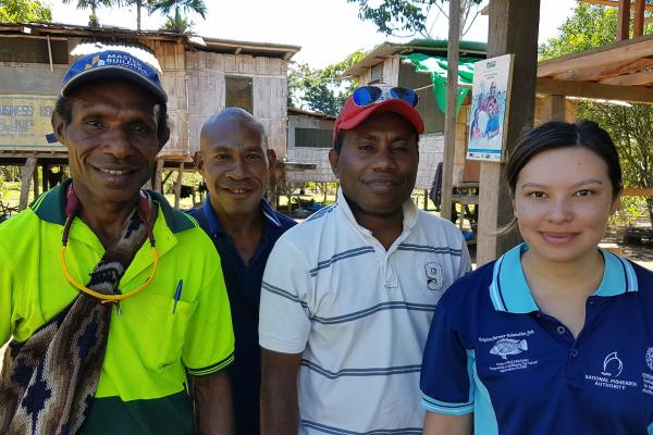 Shanice Tong (right) with participants of the ACIAR-funded project. Image: Jesmond Sammut