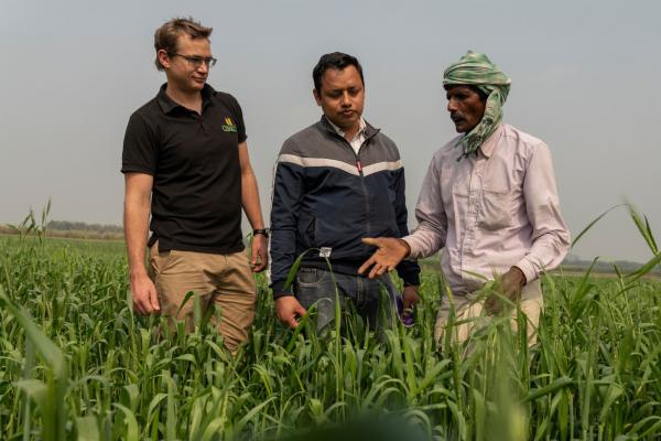 Dr Brendan Brown with two colleagues