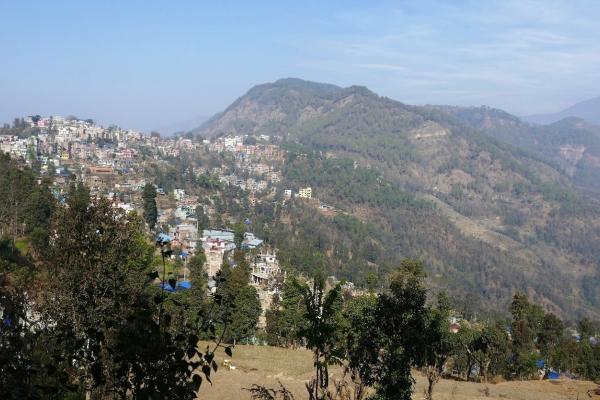 The town of Chautara, about a half-day’s drive north of Kathmandu.  Over the last 50 years, the hillsides in this district have been transformed from bare, overgrazed, eroding slopes to healthy forests of local native pine and broadleaved species.