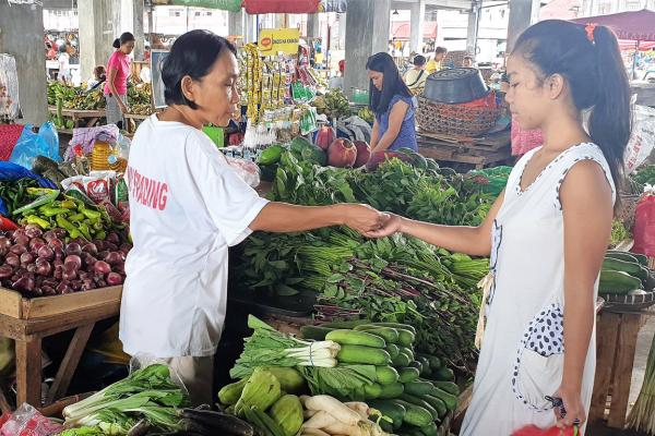 Public market in Tacloban City, Leyte, Philippines.