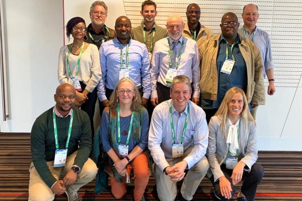 TISA project leader Prof Jamie Pittock (front row right centre) with project staff at the recent International Commission on Irrigation and Drainage congress in Adelaide.