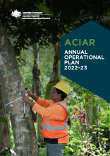 Cover image of the report, showing title, Australian Government logo, and a photograph of a scientist measuring a tree trunk.