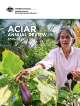 cover of the book showing an older woman with Asian features harvesting eggplants