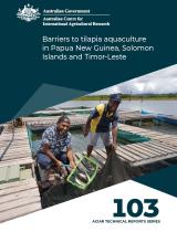 cover page with photo of two people and fish in plastic crates