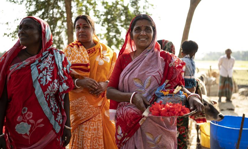 Women farmers in Gosaba, West Bengal.